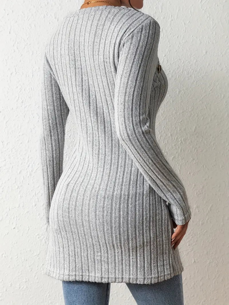 Karen Moree | Ribbed Long Sweater