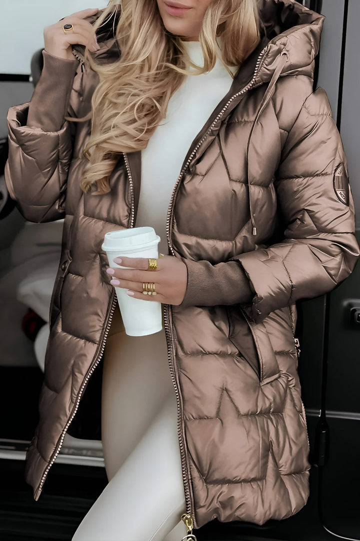 Karen Moree | Elegant Winter Coat, Hood, Padding