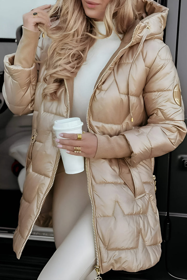 Karen Moree | Elegant Winter Coat, Hood, Padding