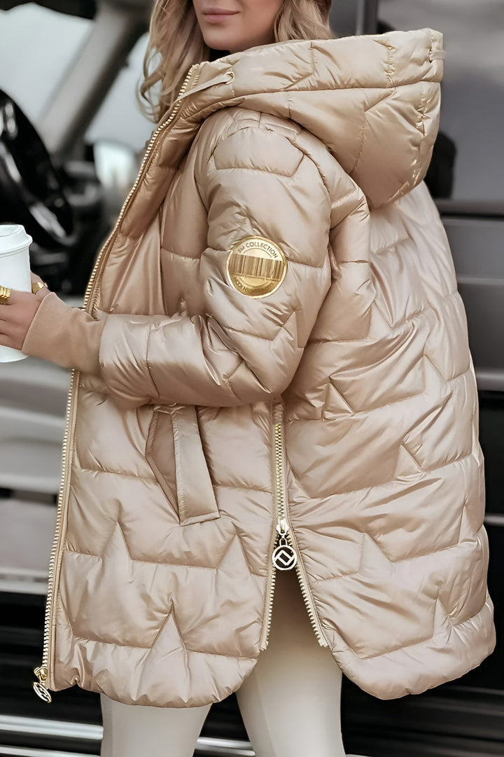 Karen Moree | Elegant Winter Coat, Hood, Padding