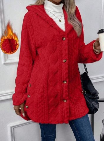 Karen Moree | Plush Hooded Cardigan