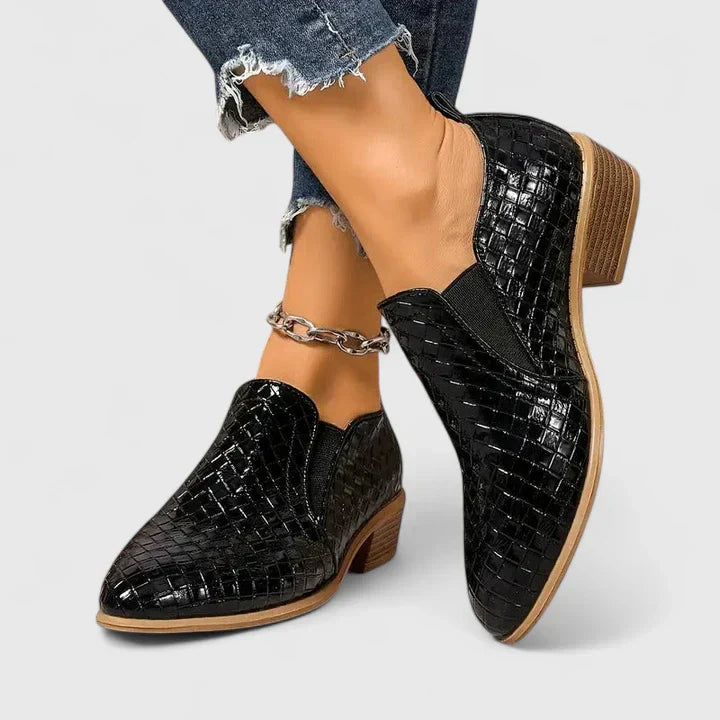 Karen Moree | Chic Woven Ankle Bootie
