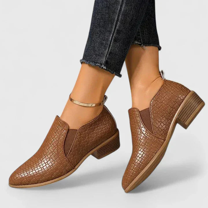 Karen Moree | Chic Woven Ankle Bootie