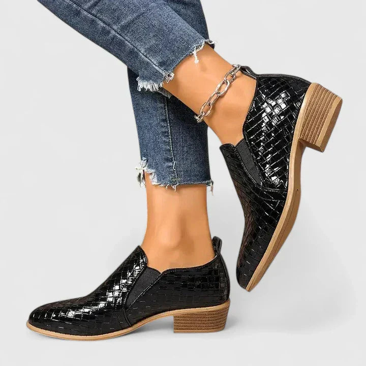 Karen Moree | Chic Woven Ankle Bootie
