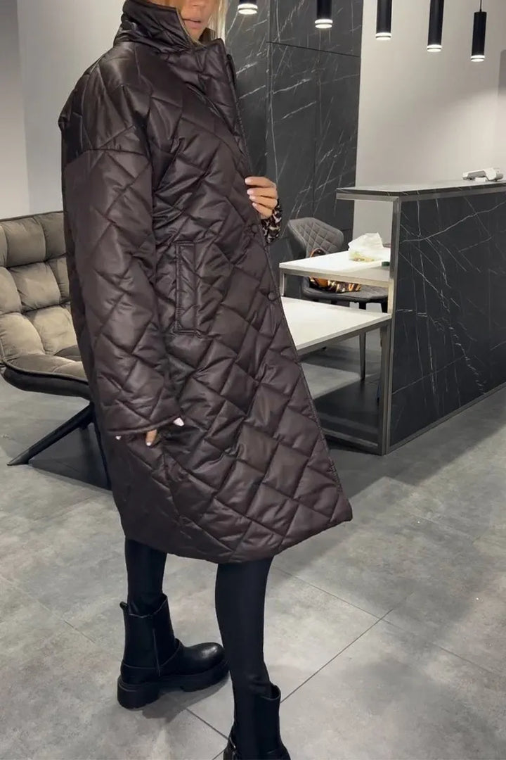 Karen Moree | Quilted Coat With Leopard Lining