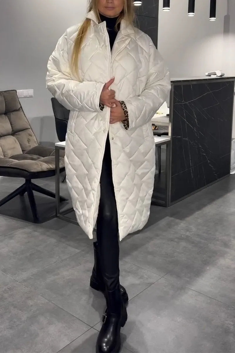 Karen Moree | Quilted Coat With Leopard Lining