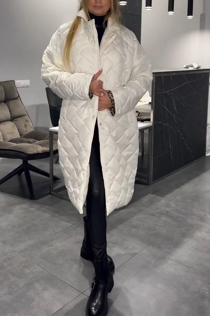 Karen Moree | Quilted Coat With Leopard Lining