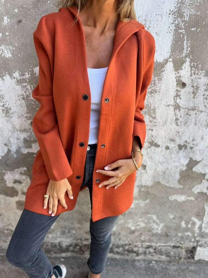 Karen Moree | Casual Hoodie Jacket with Buttons