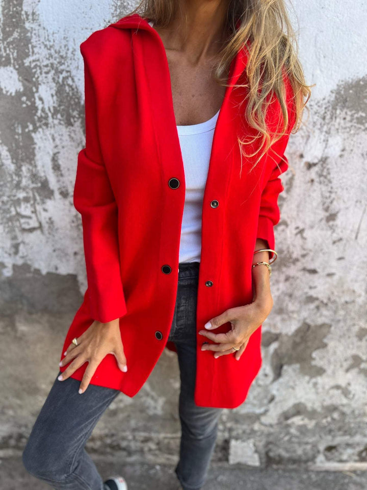 Karen Moree | Casual Hoodie Jacket with Buttons