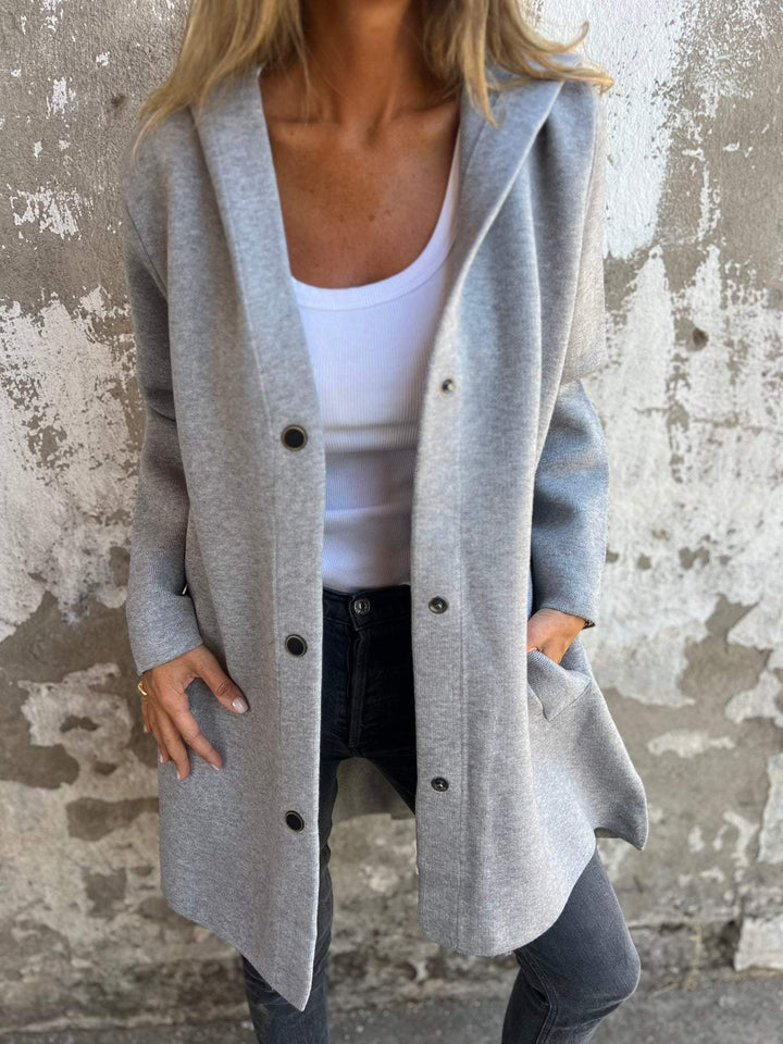 Karen Moree | Casual Hoodie Jacket with Buttons