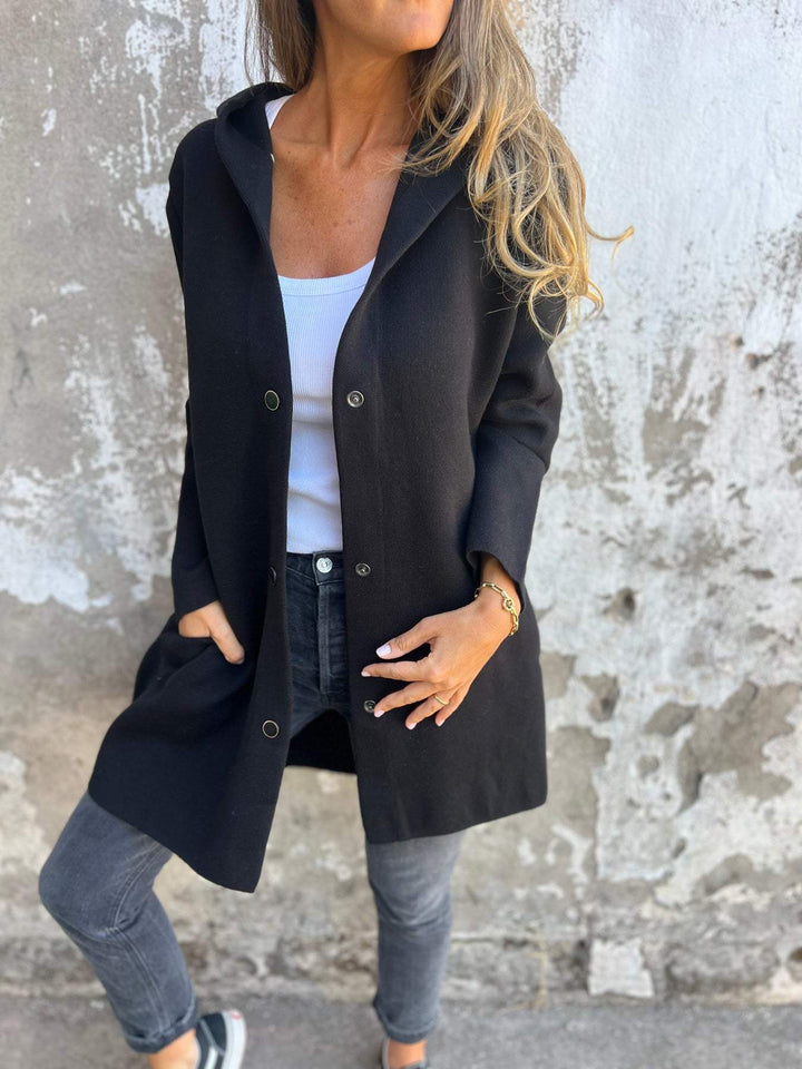 Karen Moree | Casual Hoodie Jacket with Buttons