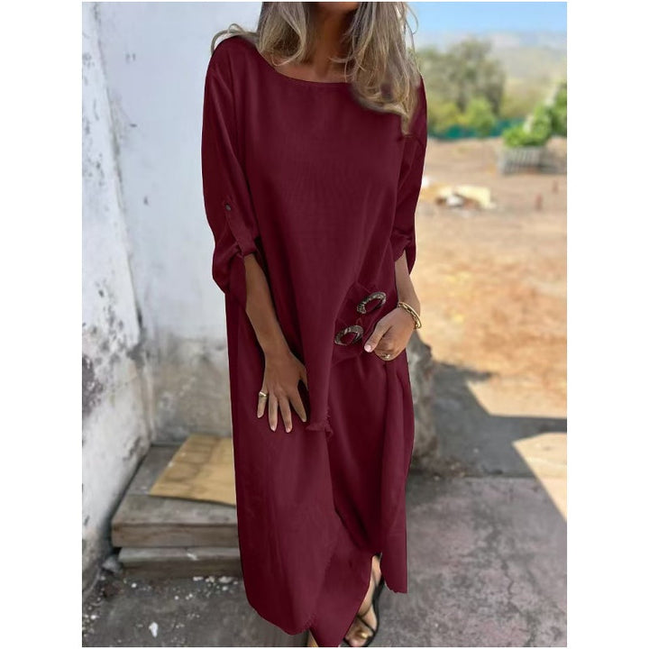 Karen Moree | Cotton-Linen Dress And Pants Set