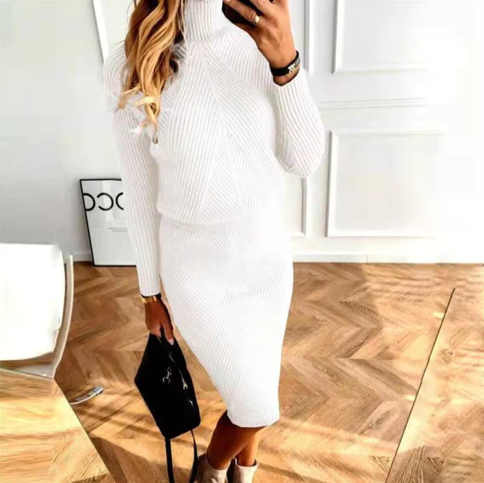 Karen Moree | Cozy Turtleneck Sweater Dress