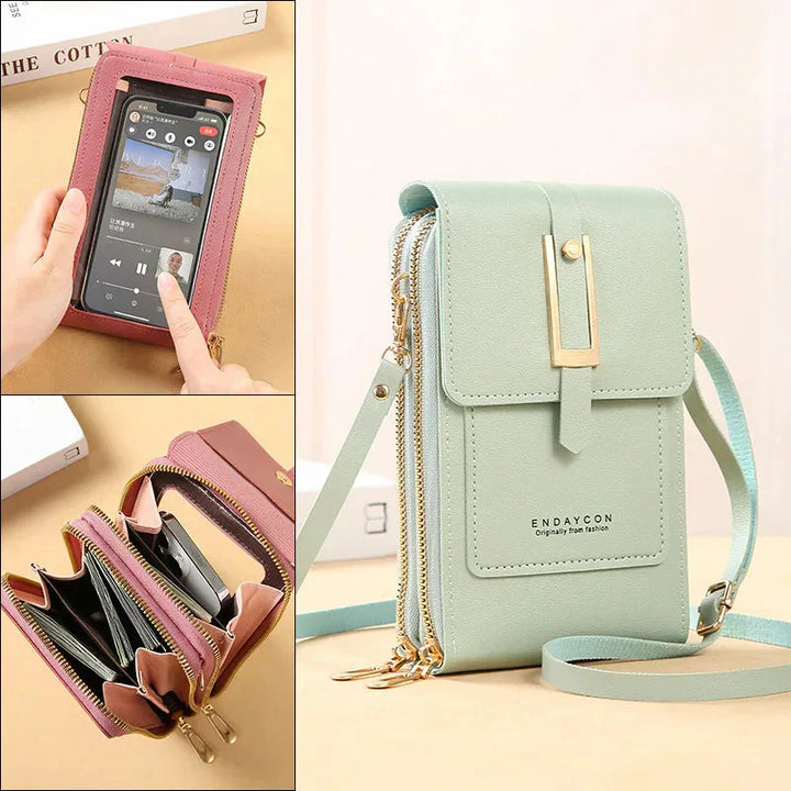 Karen Moree | Leather Cell Phone Crossbody Bag